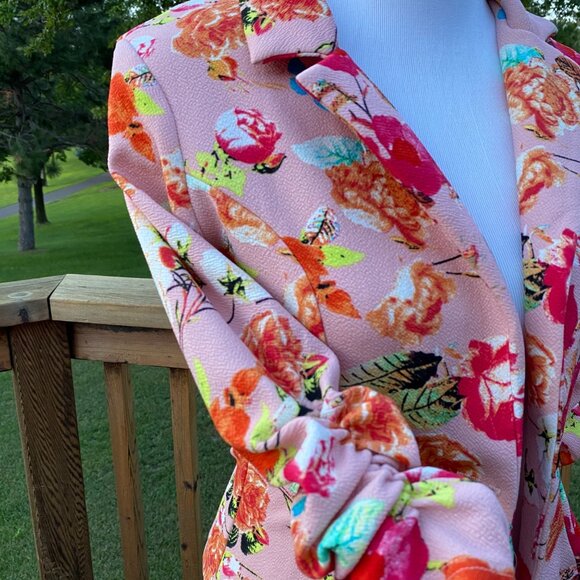 Rainbow Women's Floral Long Sleeve Blouse Blazer - Size S - Picture 15 of 15